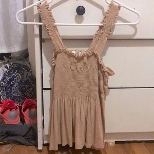 Cropped flowy dusty rose top. S/M